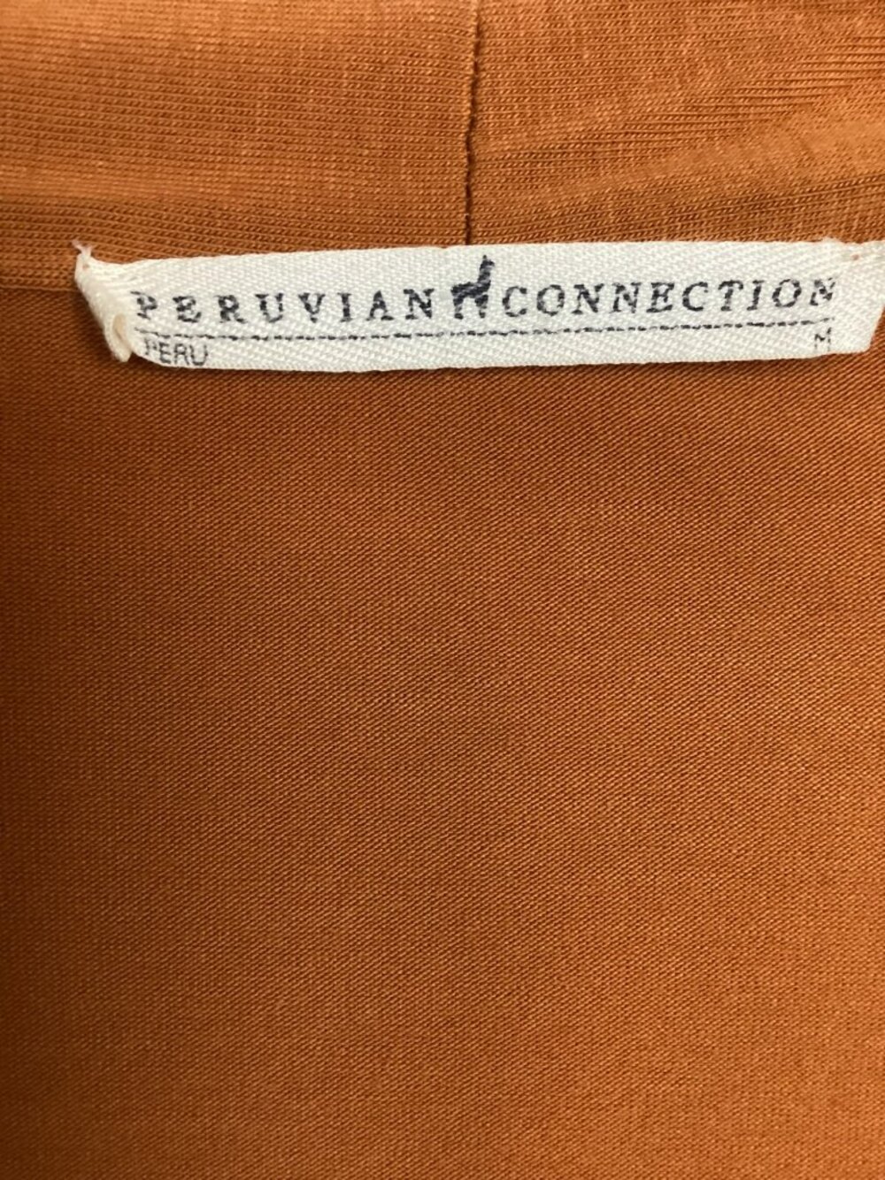 Peruvian Connection Pima Cotton Ruched Waist Top Women Medium Butterscotch - Picture 7 of 8